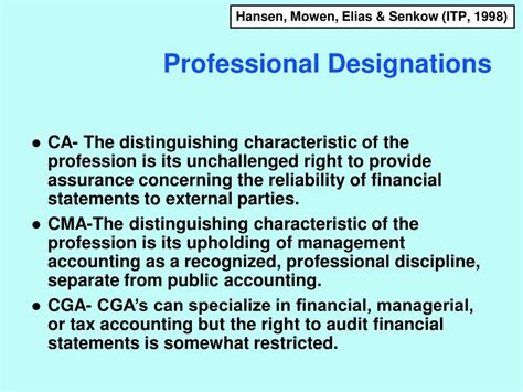 Accounting Professional Designations